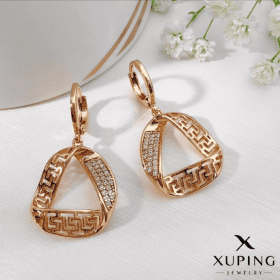 گوشواره ورساچه طرح طلا برند ژوپینگ‌