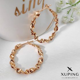 گوشواره حلقه ای طرح طلا برند ژوپینگ